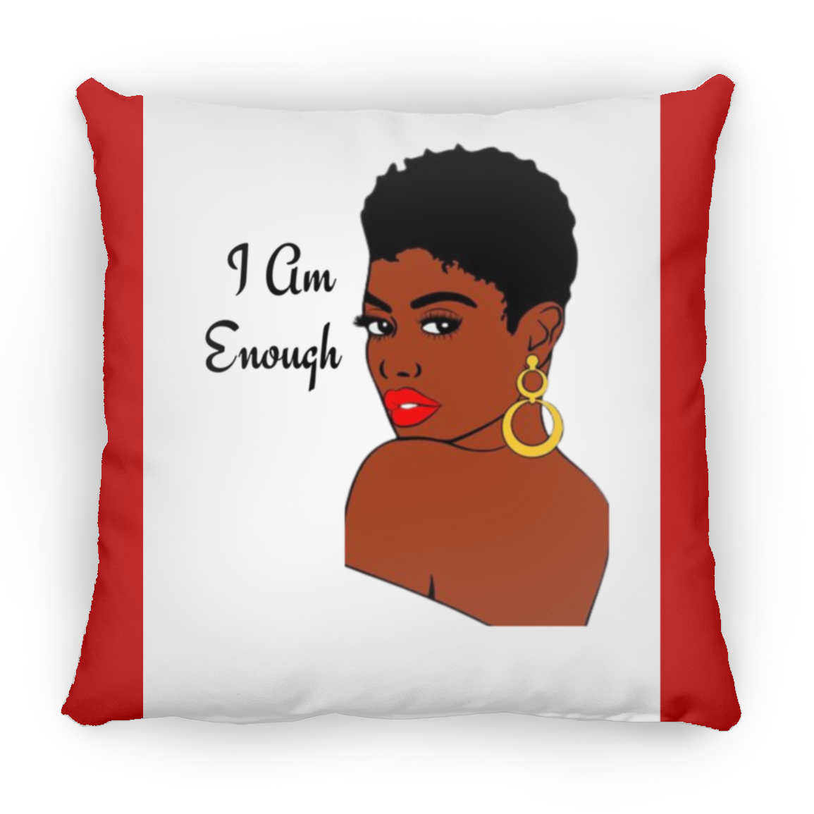 I AM ENOUGH Large Square Pillow