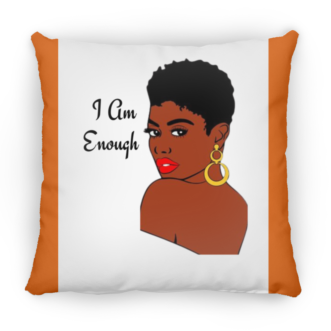 I AM ENOUGH Large Square Pillow