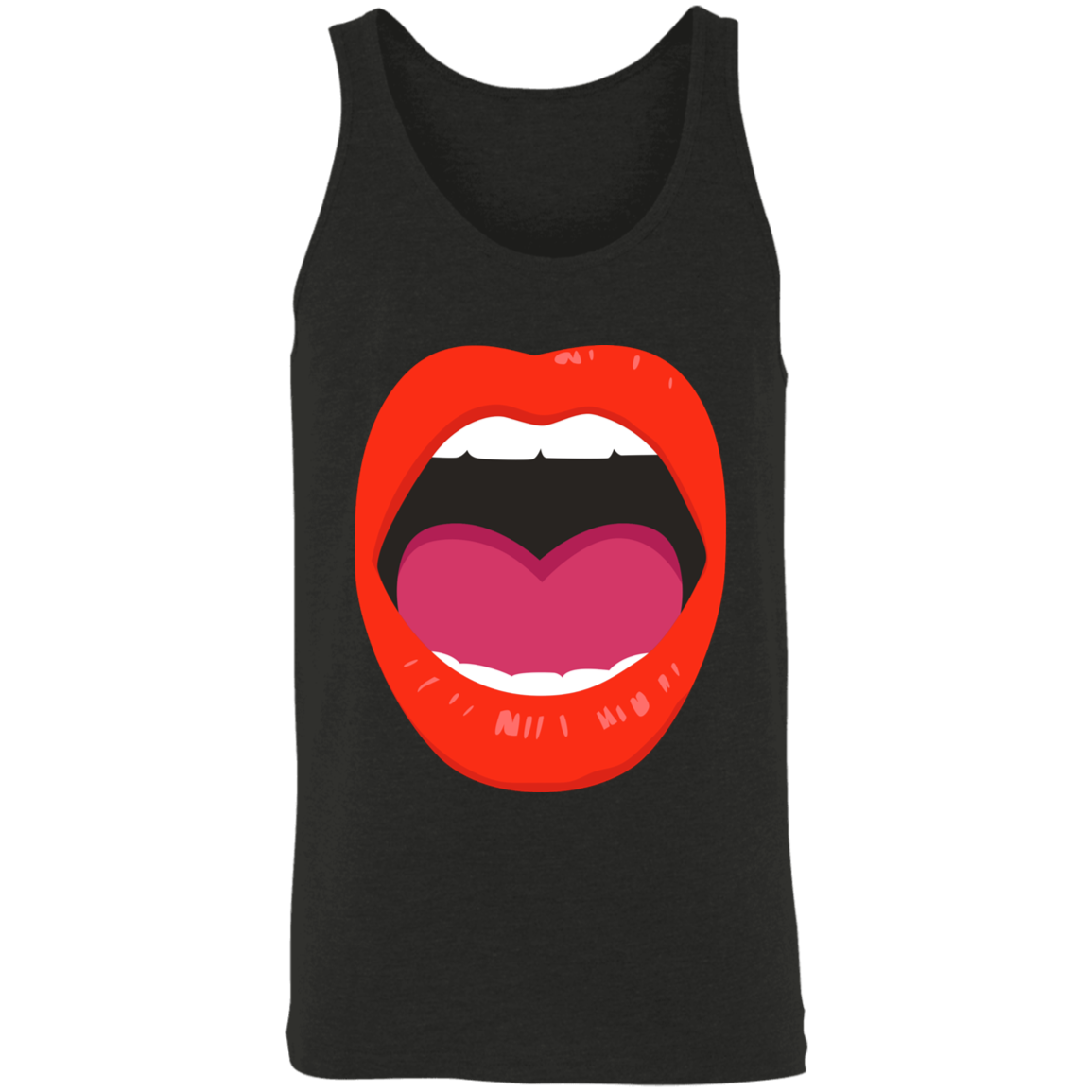 Red Lips Unisex Tank