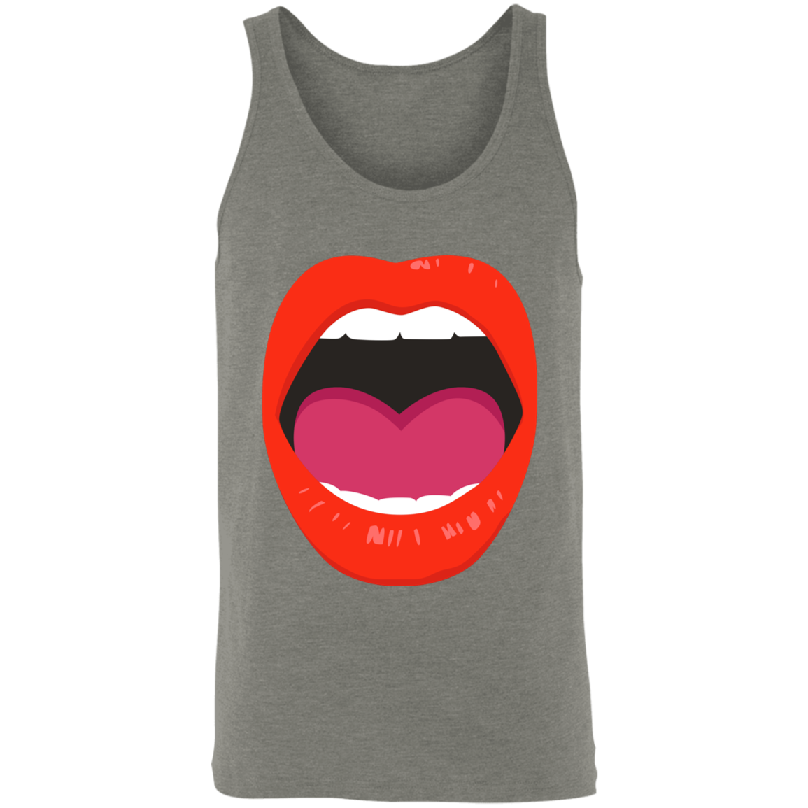 Red Lips Unisex Tank