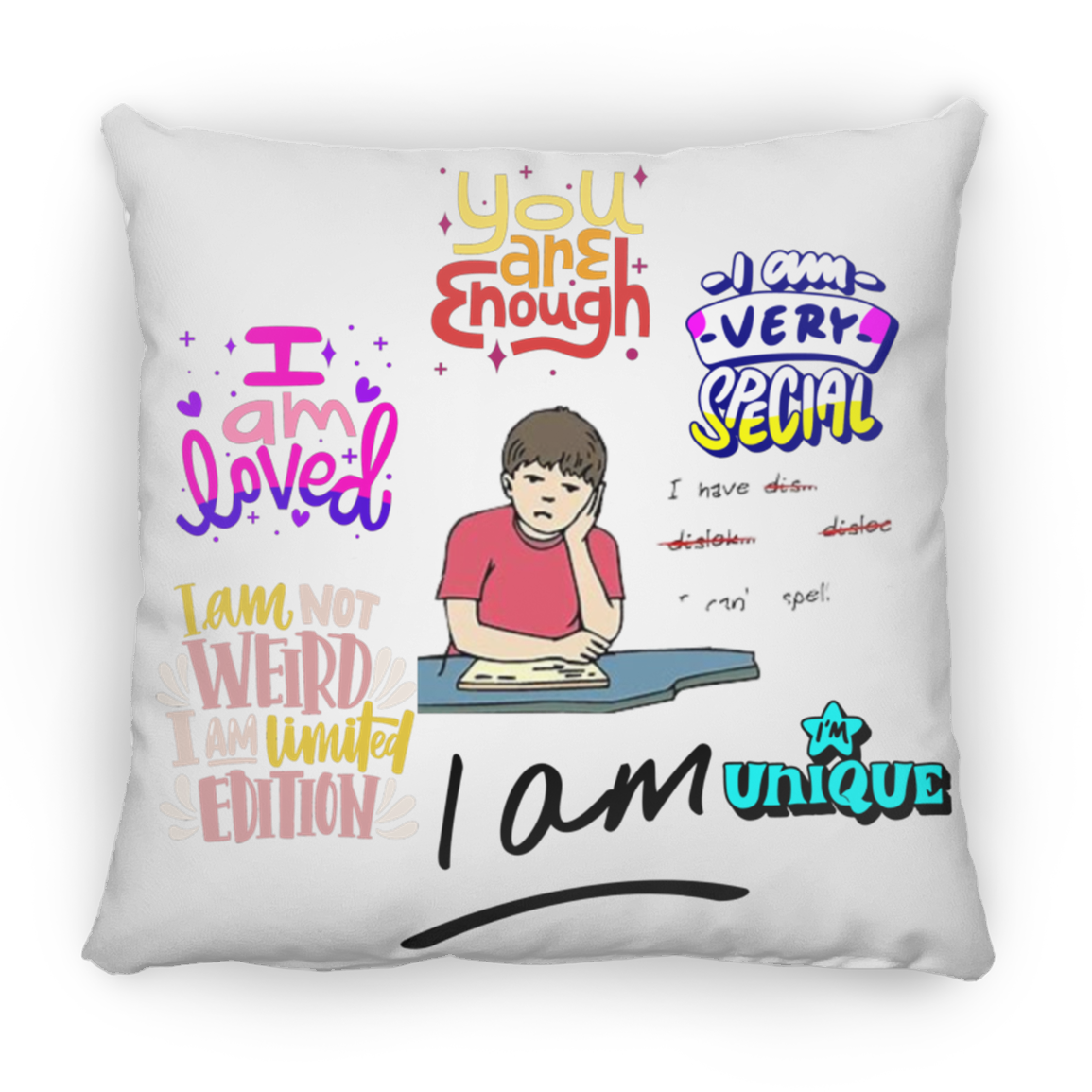 You Are Enough. Large Square Pillow