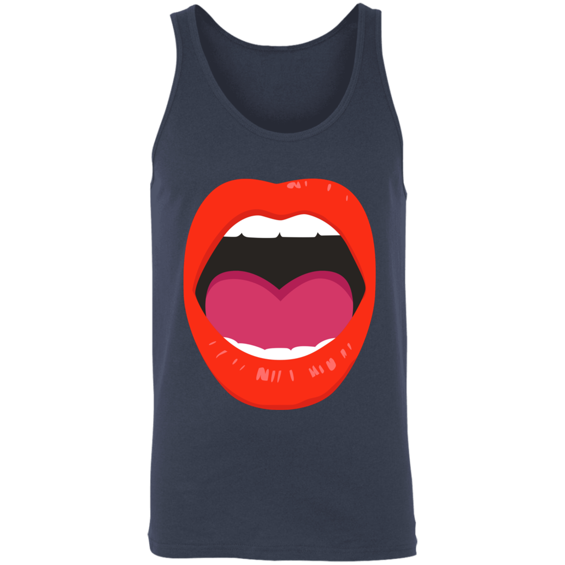 Red Lips Unisex Tank