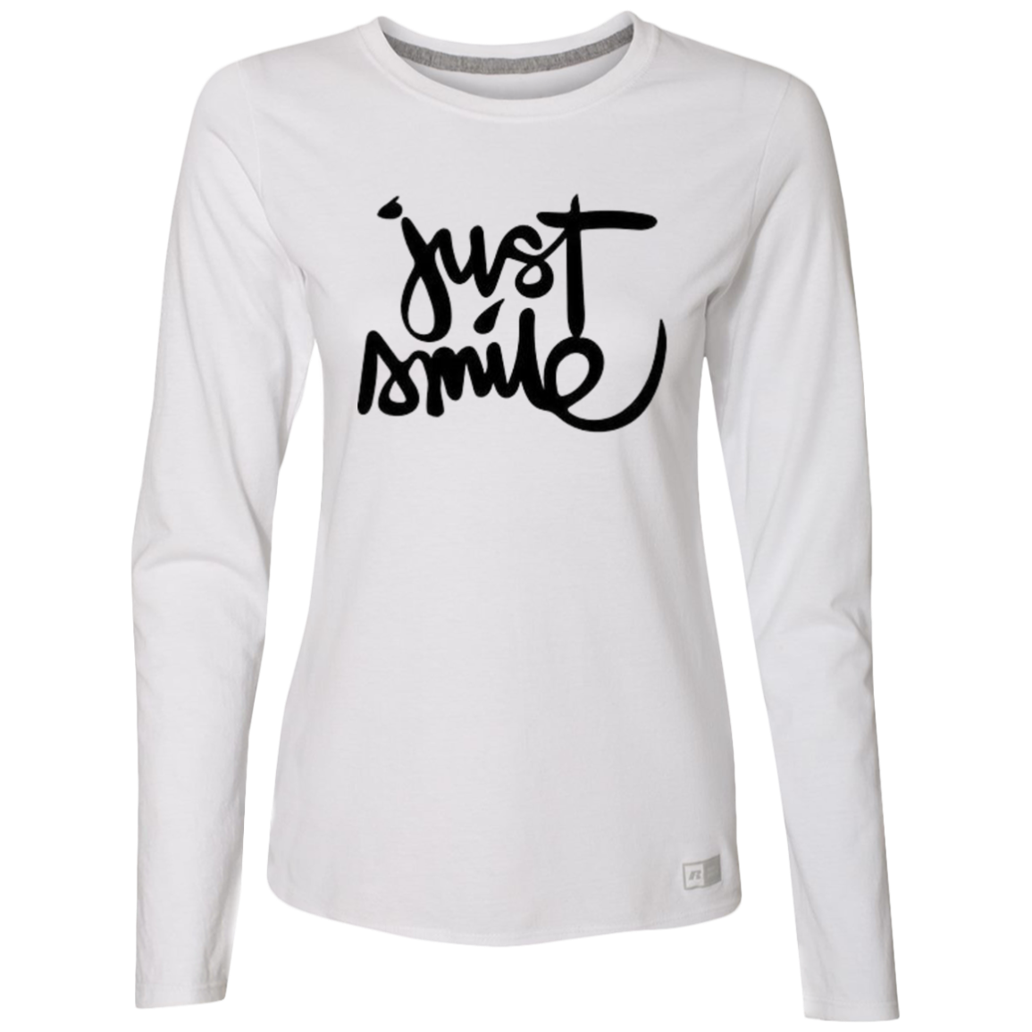 Just Smile Ladies’ Essential Dri-Power Long Sleeve Tee, Long Sleeve Tee, T-Shirt, Women's Crewneck, Unisex Fit
