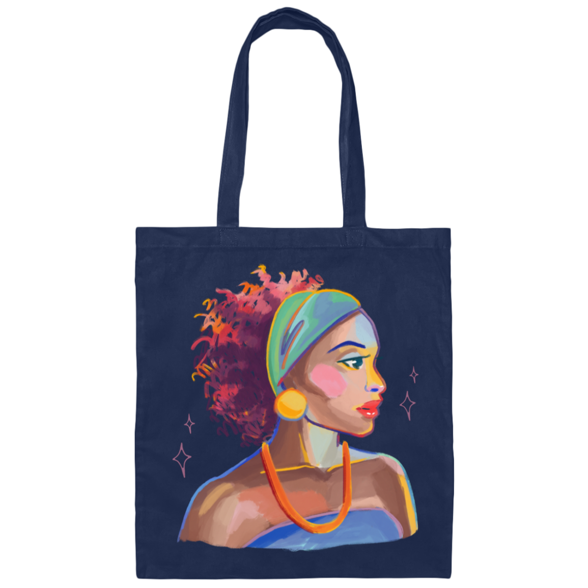 Black Woman Canvas Tote Bag