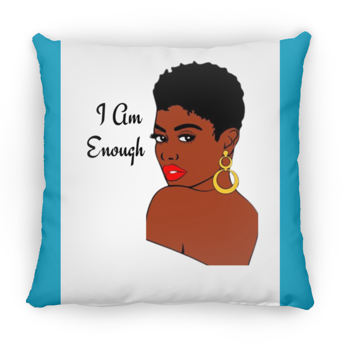 I AM ENOUGH Large Square Pillow