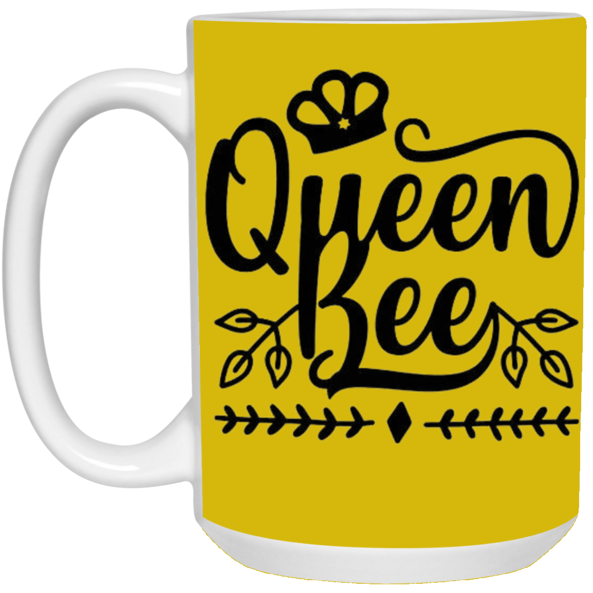 Queen Bee 15 oz. White Mug
