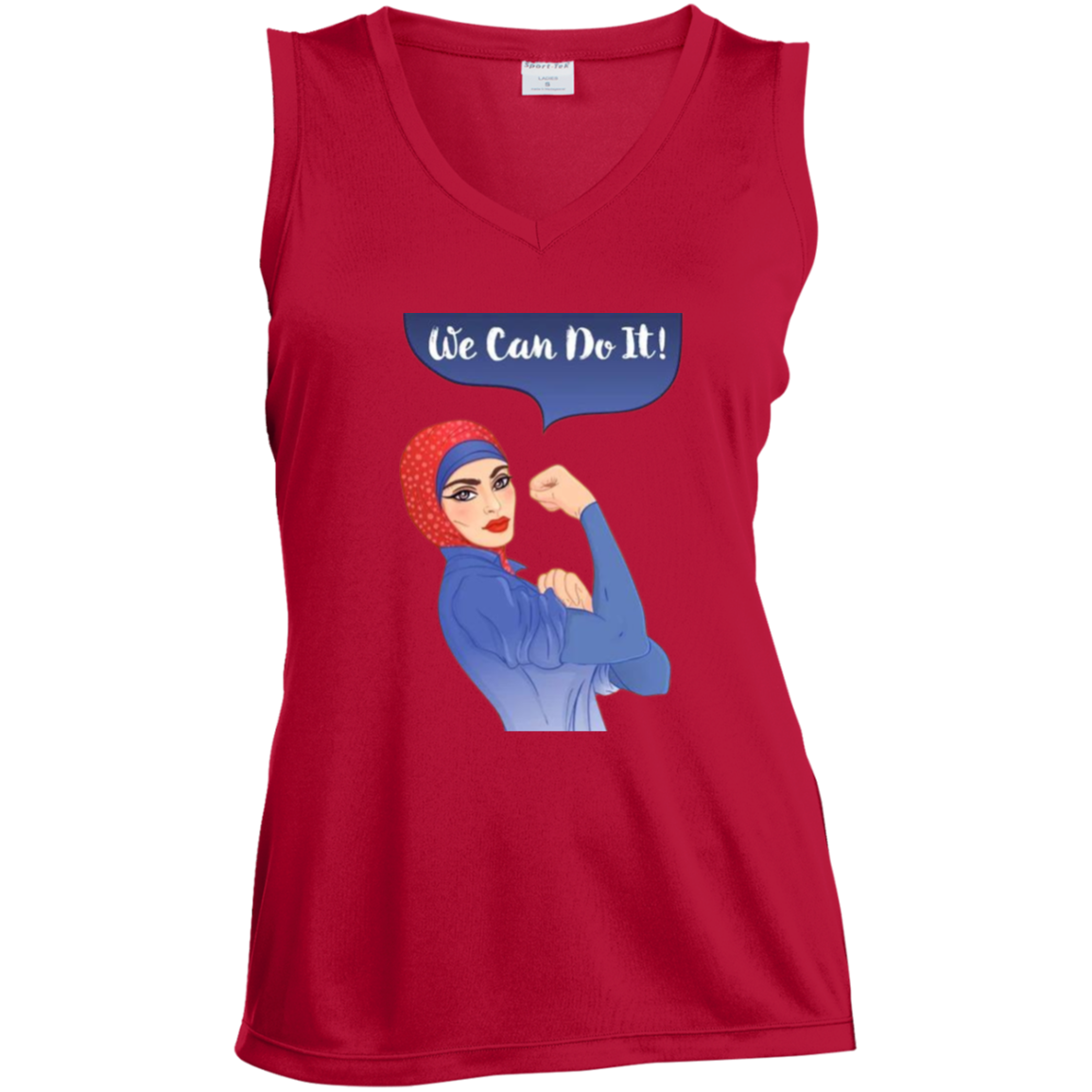We Can Do It Ladies' Sleeveless V-Neck Performance Tee