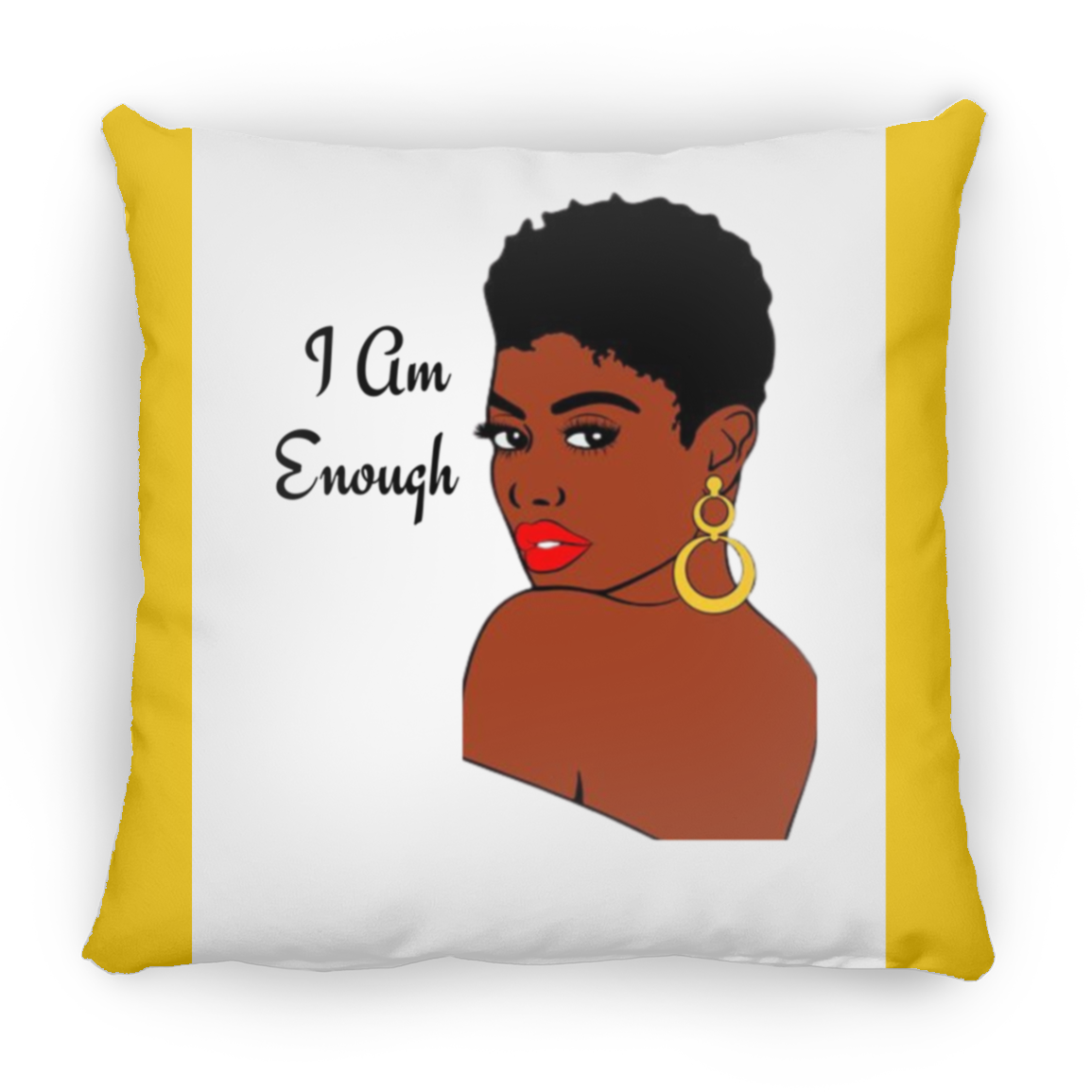 I AM ENOUGH Large Square Pillow