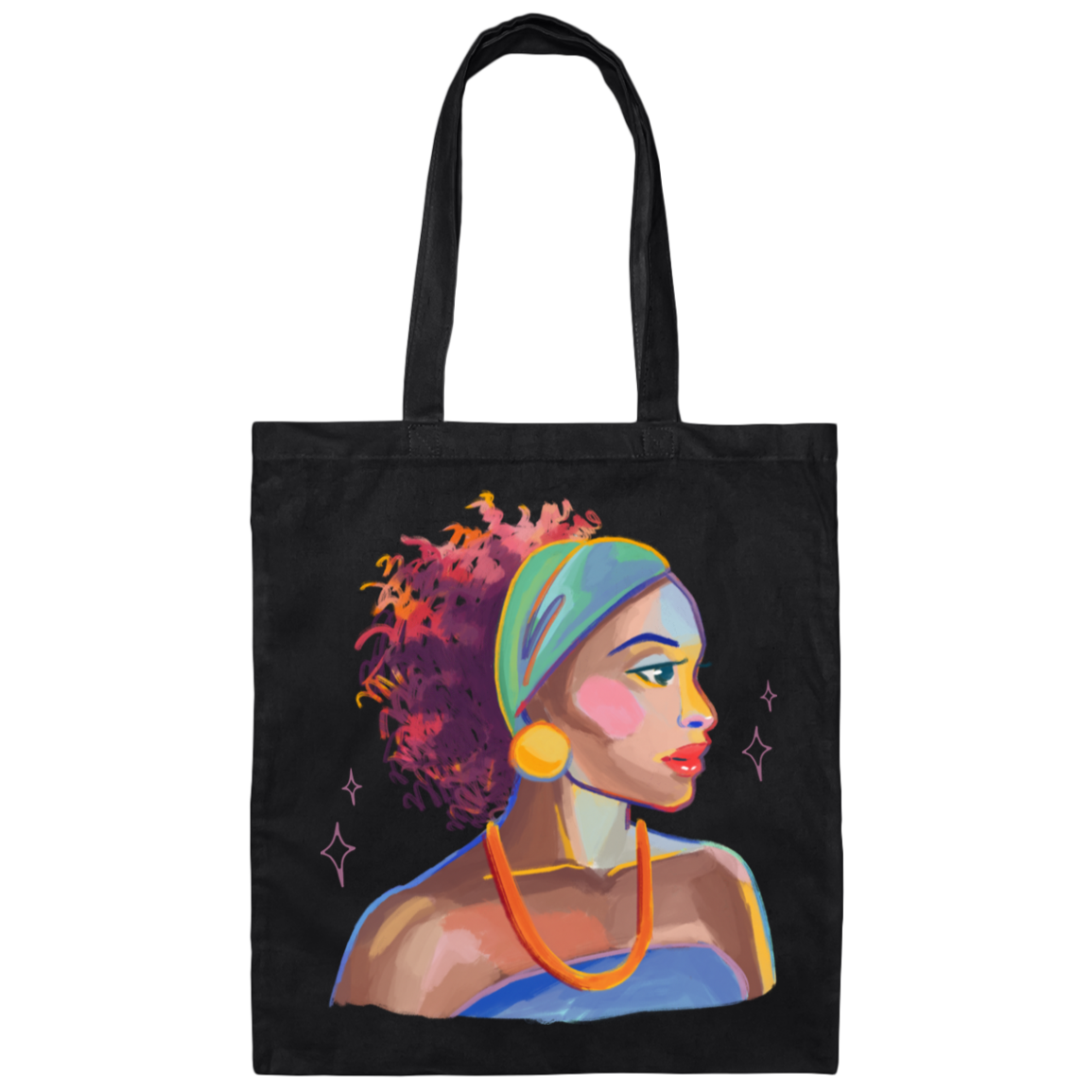Black Woman Canvas Tote Bag