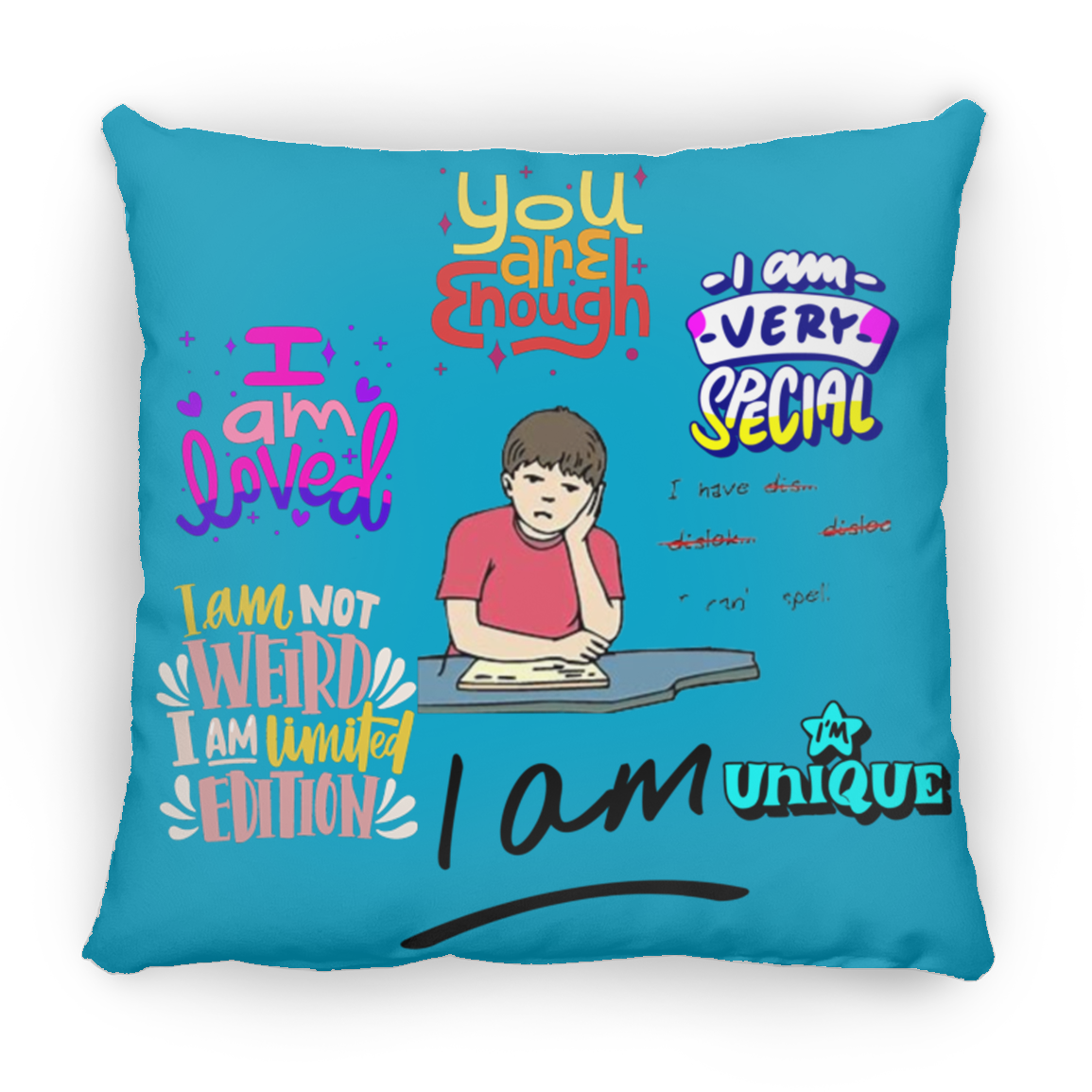 You Are Enough. Large Square Pillow