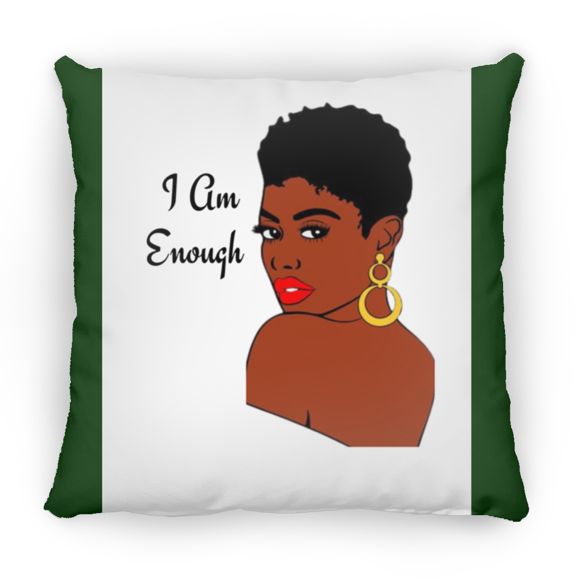 I AM ENOUGH Large Square Pillow