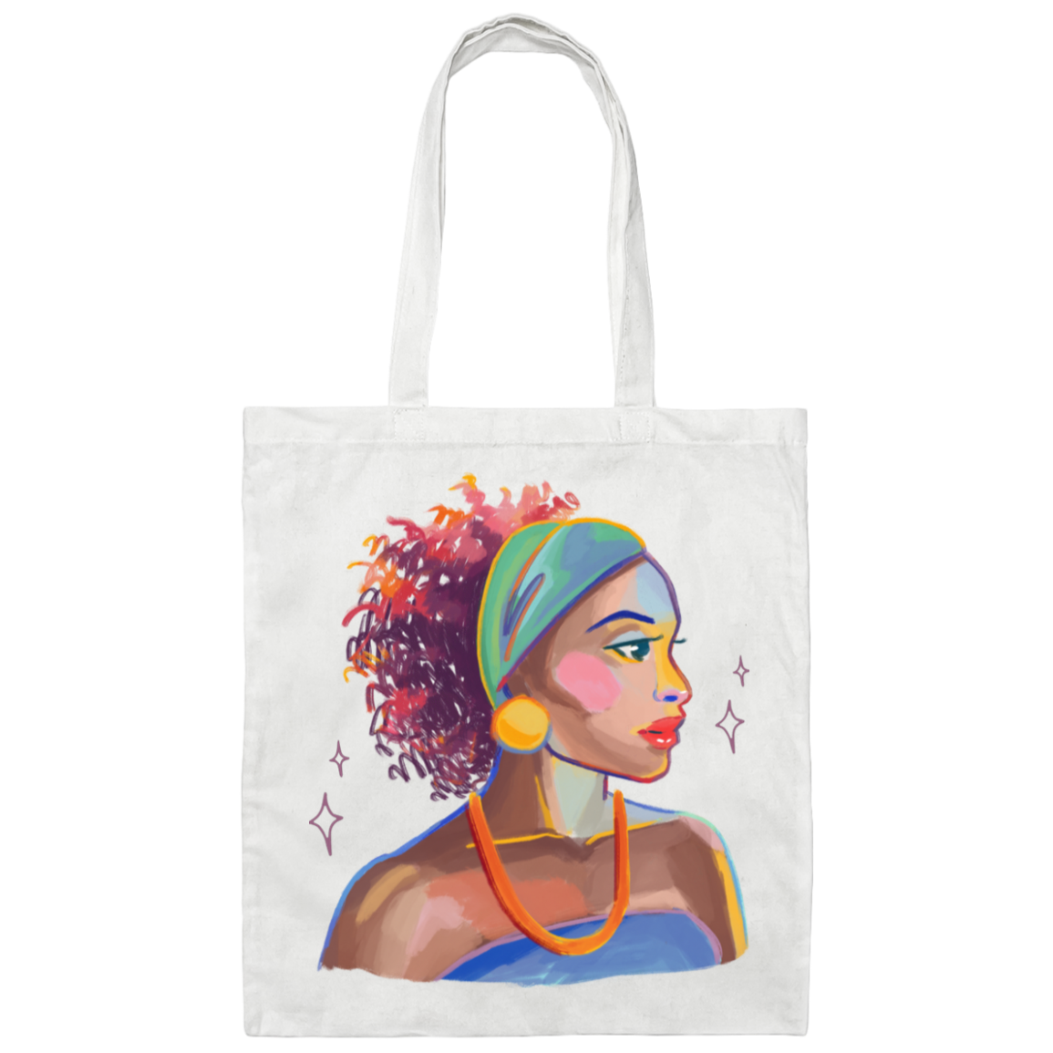 Black Woman Canvas Tote Bag