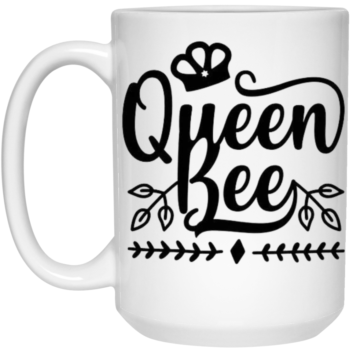 Queen Bee 15 oz. White Mug