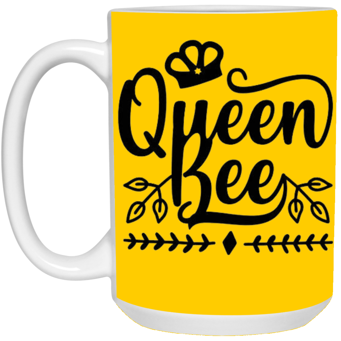 Queen Bee 15 oz. White Mug