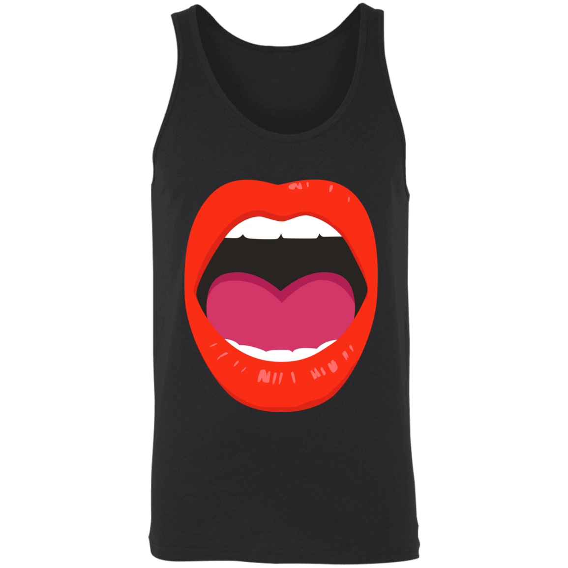 Red Lips Unisex Tank