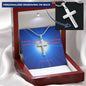 I Am the Alpha and the Omega Personalized Cross Necklace, Gifts for Him, Gifts for Her, Cross Necklace, Religious Jewelry, Baptism Gift, Encouragement Gift,
