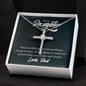 To My Daughter CZ Cross necklace, Cross Pendant, Holy Confirmation, Gift from Parents, Confirmation Necklace, Gift for Him, Gift for Her, Baptism Gift, First Communion, Faith, Christening, Confirmation, Cross Necklace