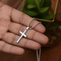 Life and Peace Stainless Cross Necklace, Gifts for Him, Gifts for Her, Cross Necklace, Religious Jewelry, Baptism Gift, Encouragement Gift, Motivation Gift