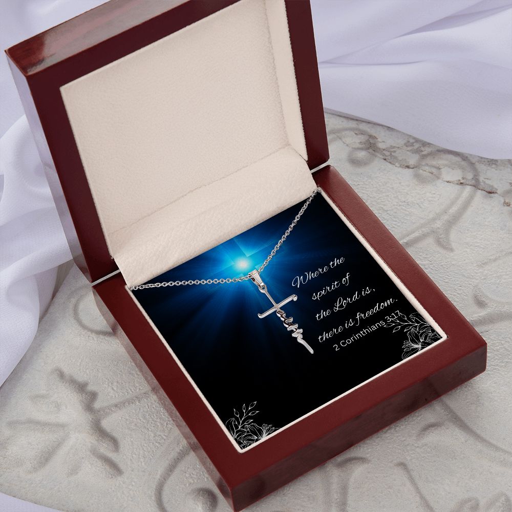 Faith Cross Necklace, Custom Bible Verse On Message Card Christian Gift, Graduation Gift for Her, Graduation Necklaces For Women Jewelry, Christian Jewelry For Women, Faith Necklace, Faith Jewelry Gift,