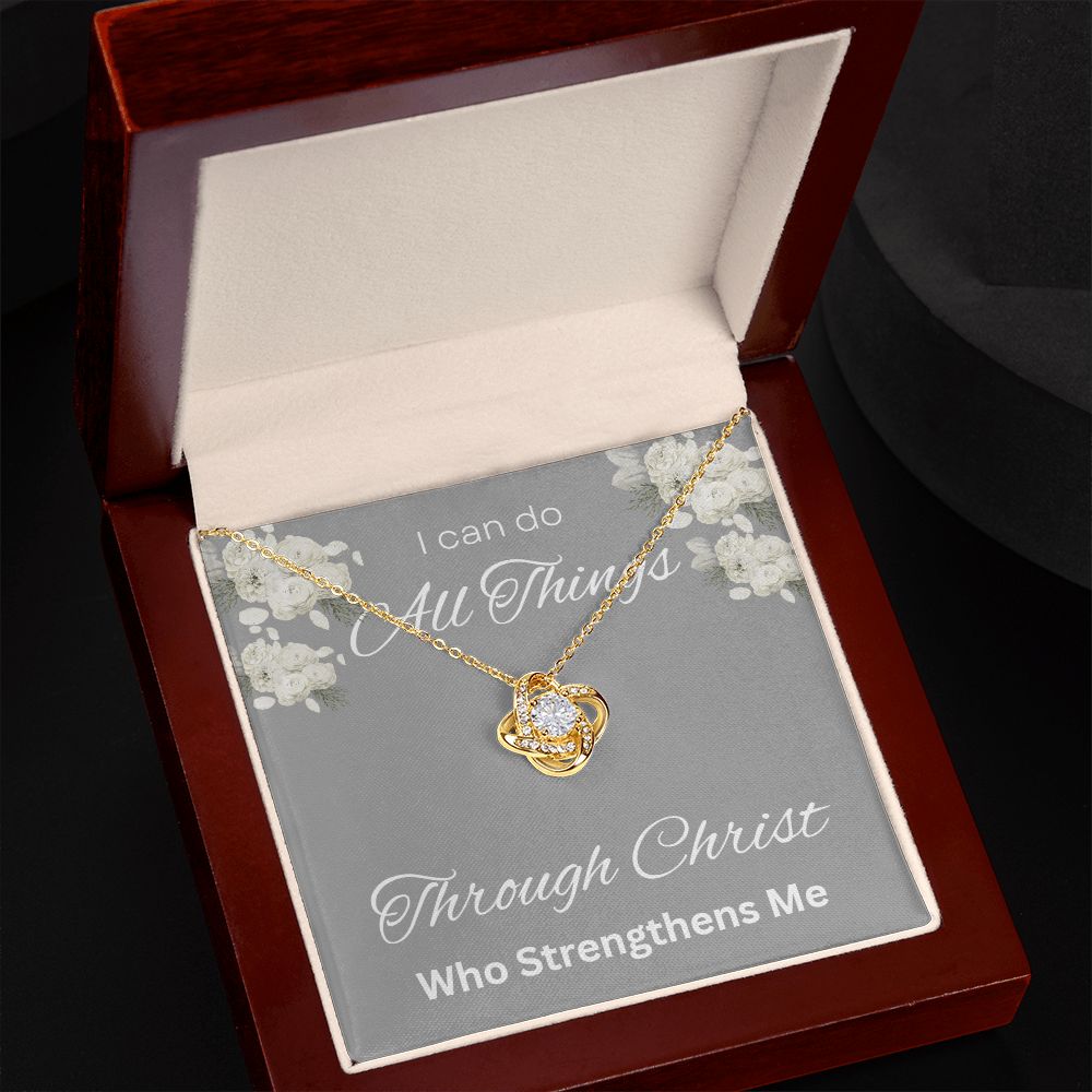 Love Knot Necklace (Yellow & White Gold Variants)