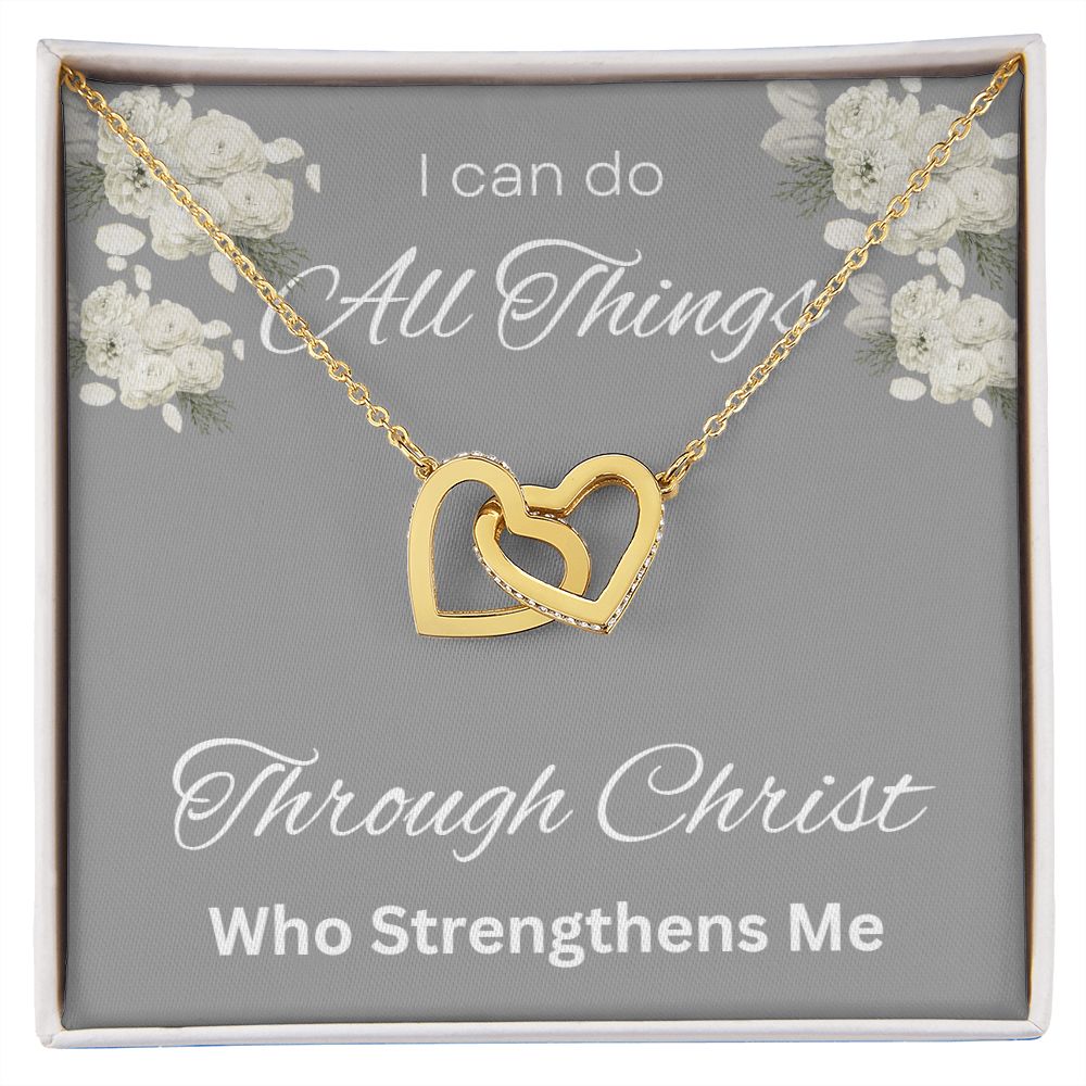 Interlocking Hearts Necklace. Necklace for Soulmate, for Girlfriend, Sister, Mom, Valentine's Day, Special Occasion or Just Because
