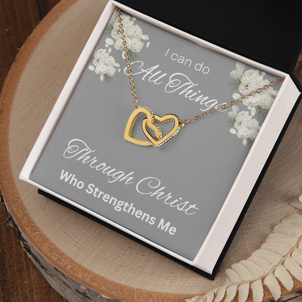 Interlocking Hearts Necklace. Necklace for Soulmate, for Girlfriend, Sister, Mom, Valentine's Day, Special Occasion or Just Because