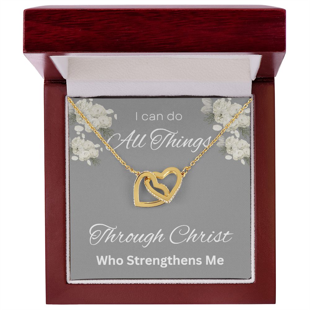 Interlocking Hearts Necklace. Necklace for Soulmate, for Girlfriend, Sister, Mom, Valentine's Day, Special Occasion or Just Because