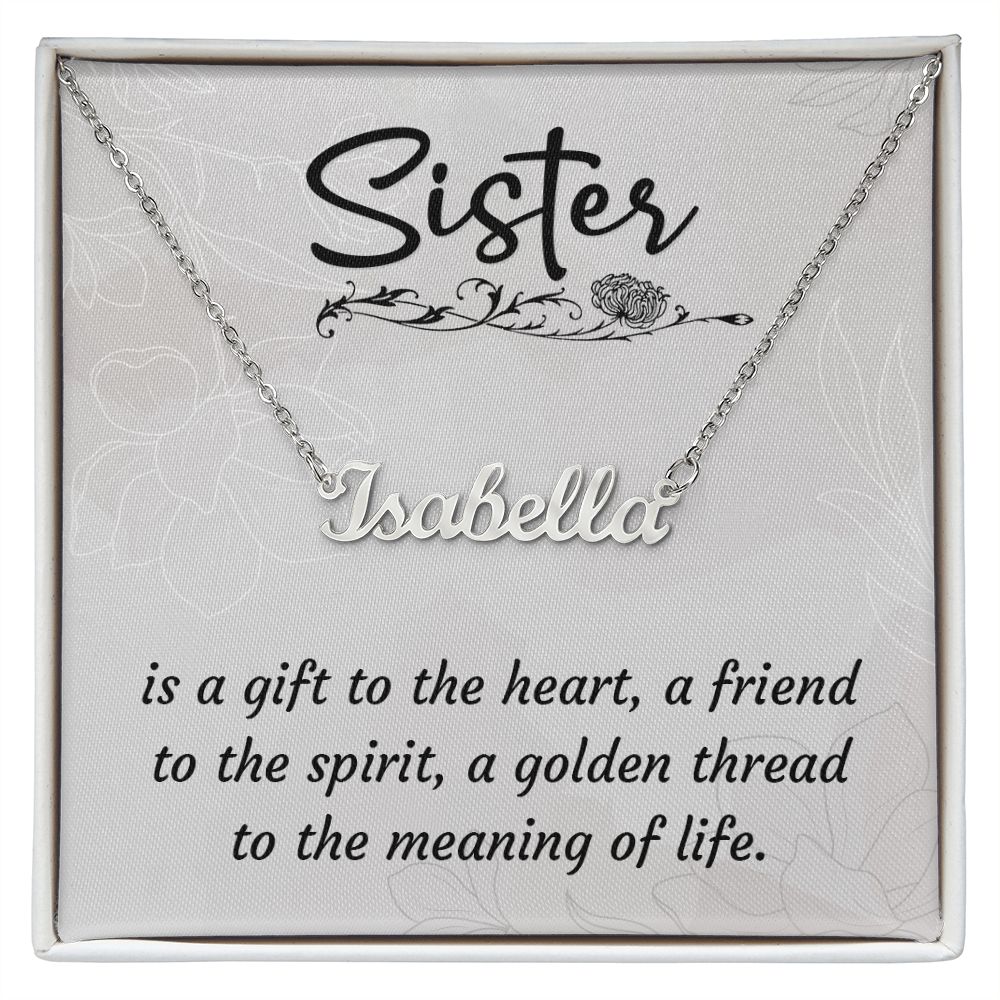 Personalized Name Necklace is the perfect gift for your sister. Great Valentine's Day Gift, Special Occasion, or Just Because