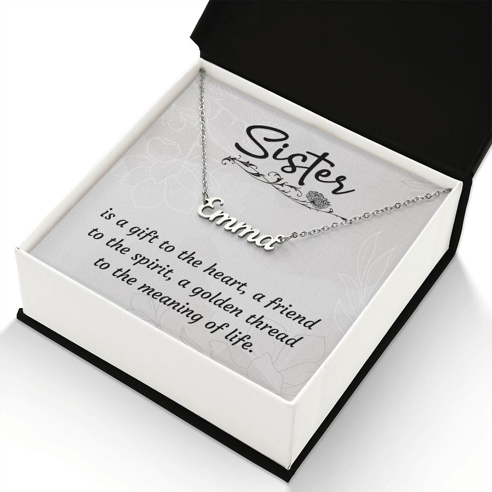 Personalized Name Necklace is the perfect gift for your sister. Great Valentine's Day Gift, Special Occasion, or Just Because