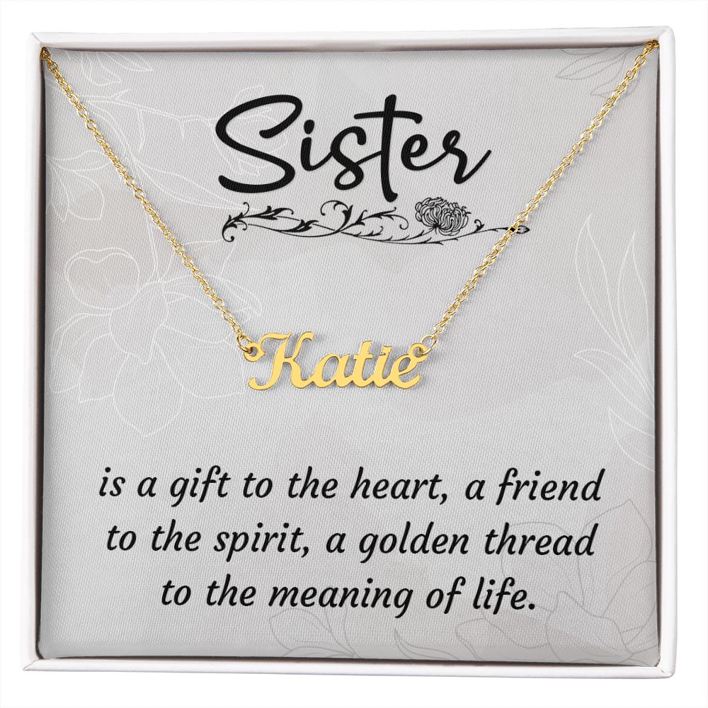 Personalized Name Necklace is the perfect gift for your sister. Great Valentine's Day Gift, Special Occasion, or Just Because