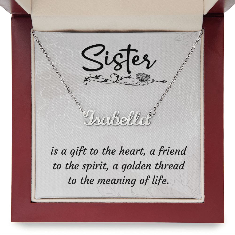Personalized Name Necklace is the perfect gift for your sister. Great Valentine's Day Gift, Special Occasion, or Just Because