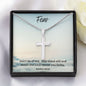 Fear Cross Stainless Steel Necklace, Christening Gift, Confirmation Gift from Godmother, Confirmation Necklace, Holy Confirmation, Cross Necklace, Baptism