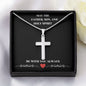 May the Father, Son, and Holy Spirit Stainless Steel Cross Necklace w/MC- May the Father, Son, and Holy Spirit