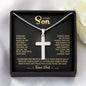 To My Son - Cross Necklace, Cross Pendant, Holy Confirmation, Gift from Parents, Confirmation Necklace, Gift for Him, Baptism Gift, First Communion, Faith, Christening, Confirmation, Cross Necklace