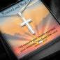 Restored and Healed Stainless Steel Cross Necklace, Cross Pendant, Holy Confirmation, Gift from Godparent, Gift from Parents, Confirmation Necklace, Baptism Gift, First Communion, Faith, Christening, Confirmation, Cross Necklace