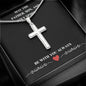 May the Father, Son, and Holy Spirit Stainless Steel Cross Necklace w/MC- May the Father, Son, and Holy Spirit