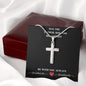 May the Father, Son, and Holy Spirit Stainless Steel Cross Necklace w/MC- May the Father, Son, and Holy Spirit