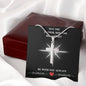 May the Father, Son and Holy Spirit Stainless Steel Cross Necklace, Motivational Gift Necklace: Inspirational Gift, Encouragement, Empowering Gift, Sobriety Recovery, Breast Cancer