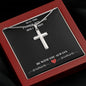 May the Father, Son, and Holy Spirit Stainless Steel Cross Necklace w/MC- May the Father, Son, and Holy Spirit