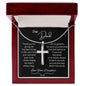 Fathers Day Gift for Dad, Dad Gift From Daughter, Dad Birthday Gift, Cross Necklace for Dad, Father's Day Dad gift