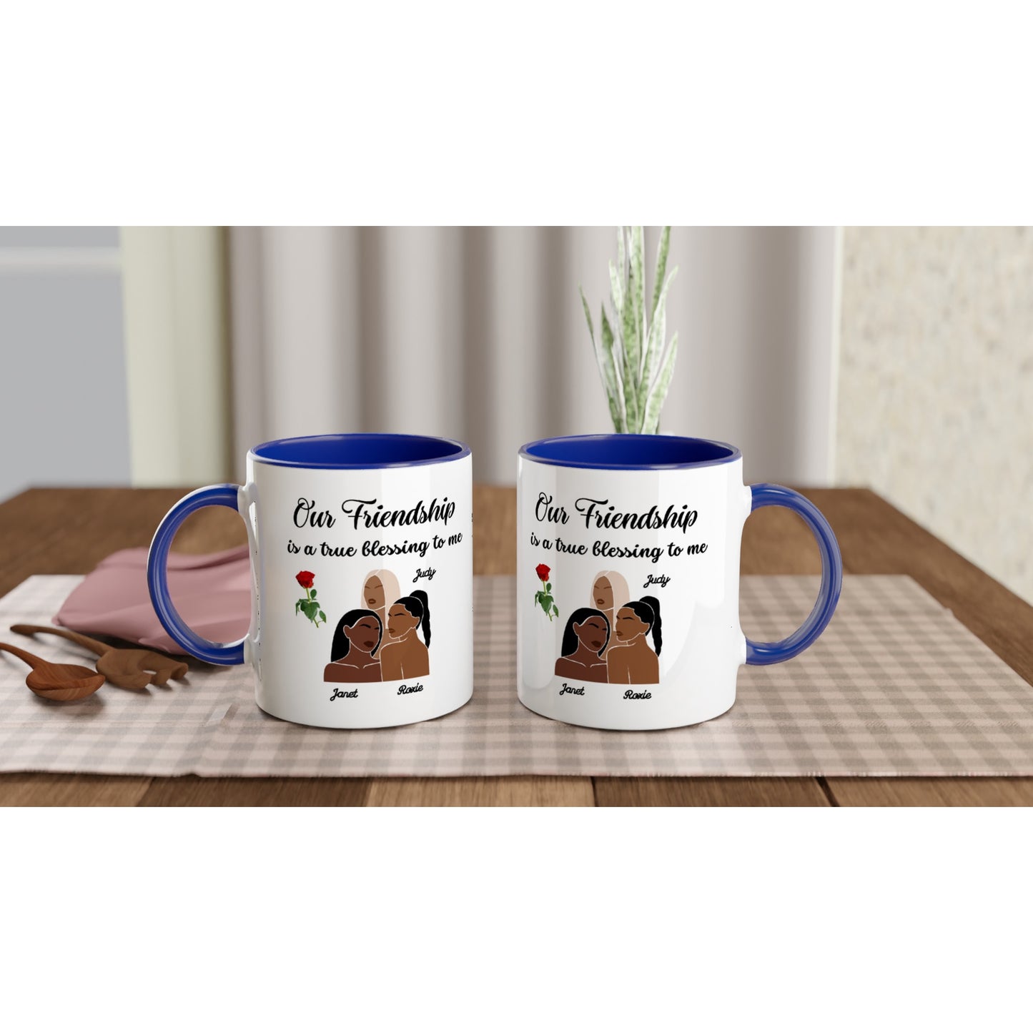 Personalized (Option) White 11oz Ceramic Mug with Color Inside
