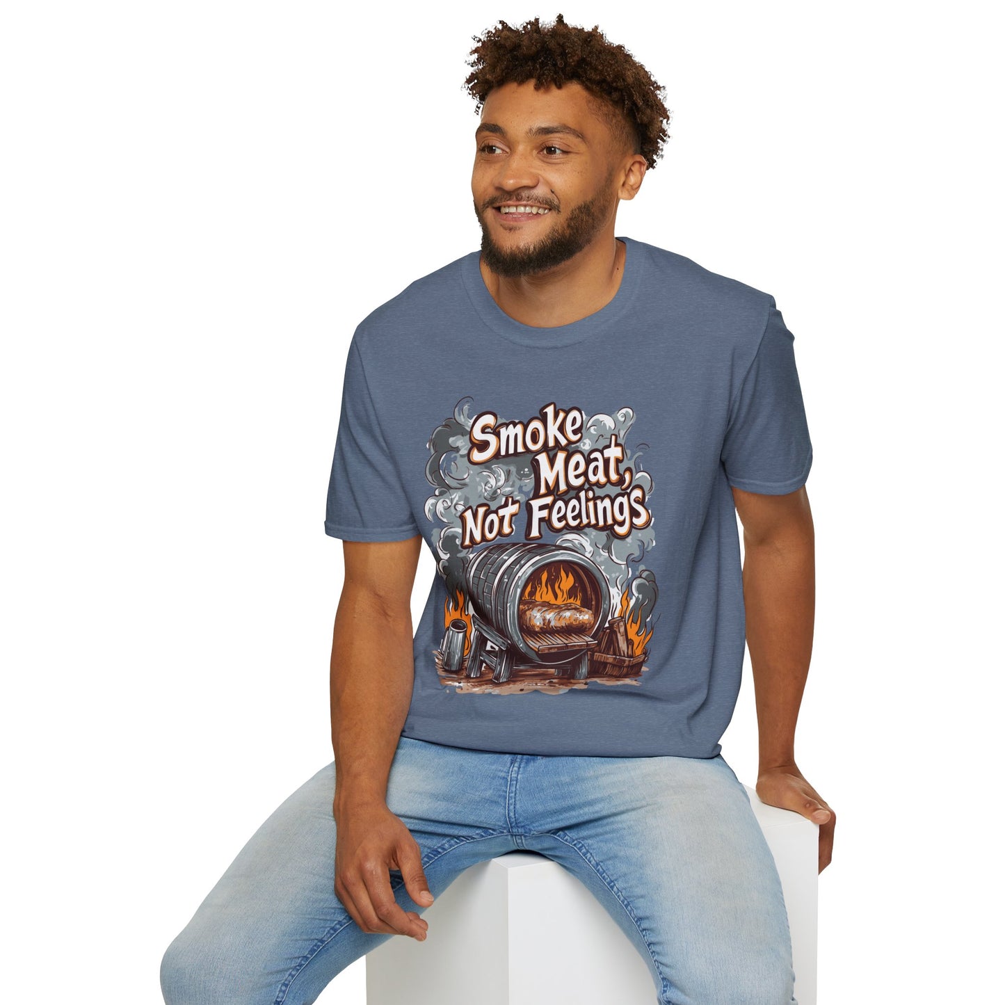 Smoke Meat Not Feeling T-Shirt, BBQ shirt, BBQ Lover Shirt, Meat Lover shirt, Gift for dad, Tailgating shirt, Gift for him, BBQ party outfit