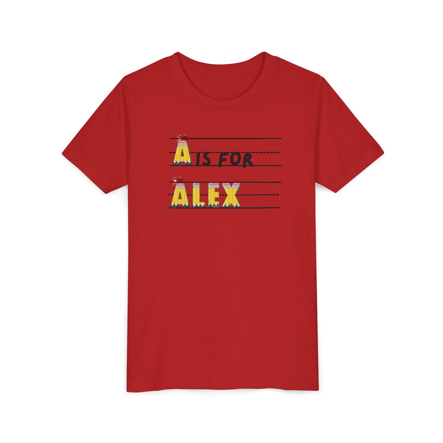 Custom Kids Name School Shirt, Back to School T-shirt, Toddler First Day of School Tee, Alphabet with Name Tee, Kindergarten Shirt with Name