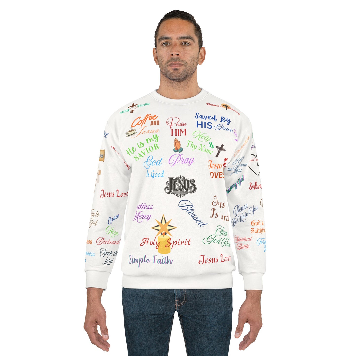 Faith-Inspired Unisex Sweatshirt - Christian Spiritual Gift Cozy Apparel,