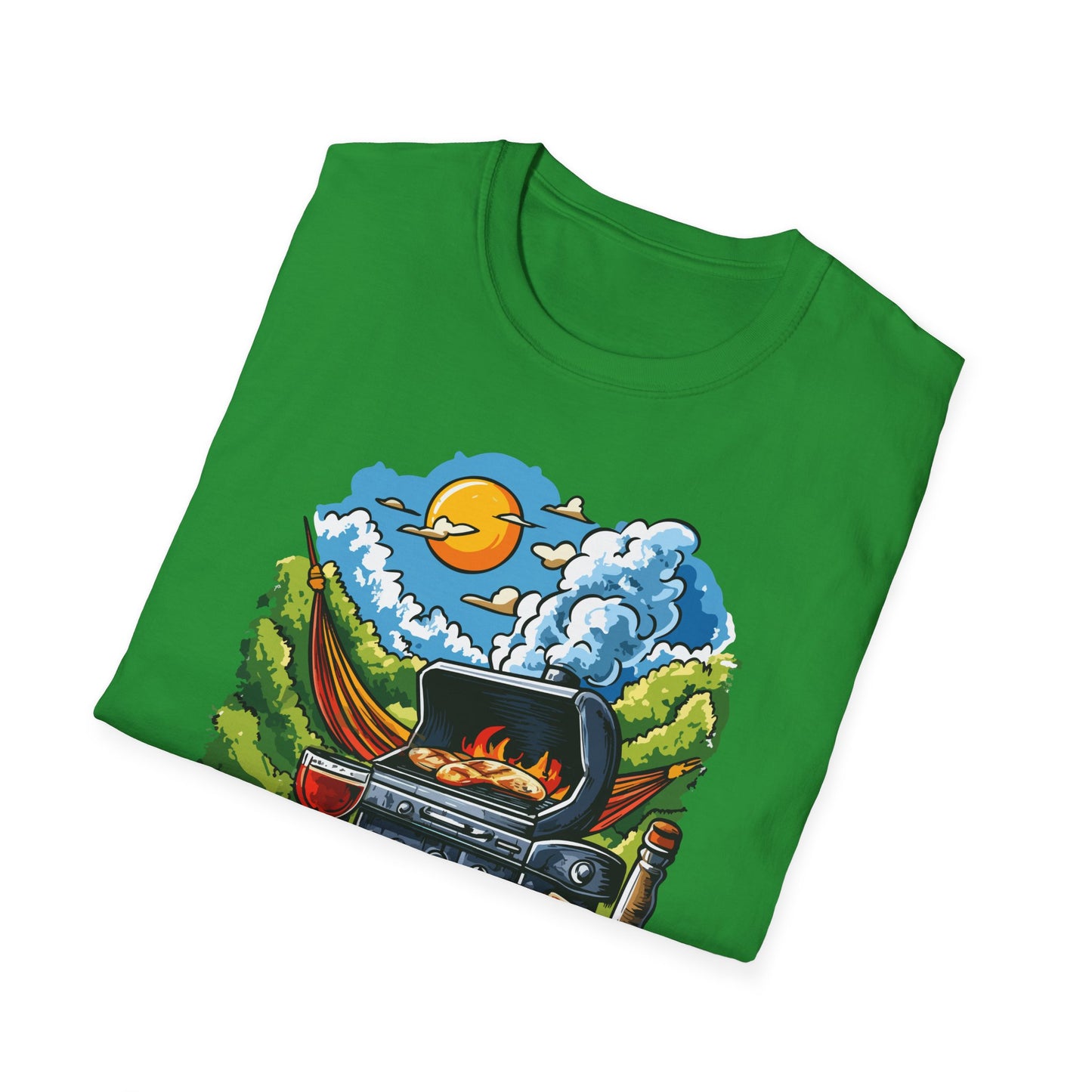 Dad's Rules: Eat Grill Chill, Nap Repeat T-Shirt | Father's Day Gift | Unisex Tee for Dads | Comfortable Casual Wear | Gift for Dad | Fire Theme