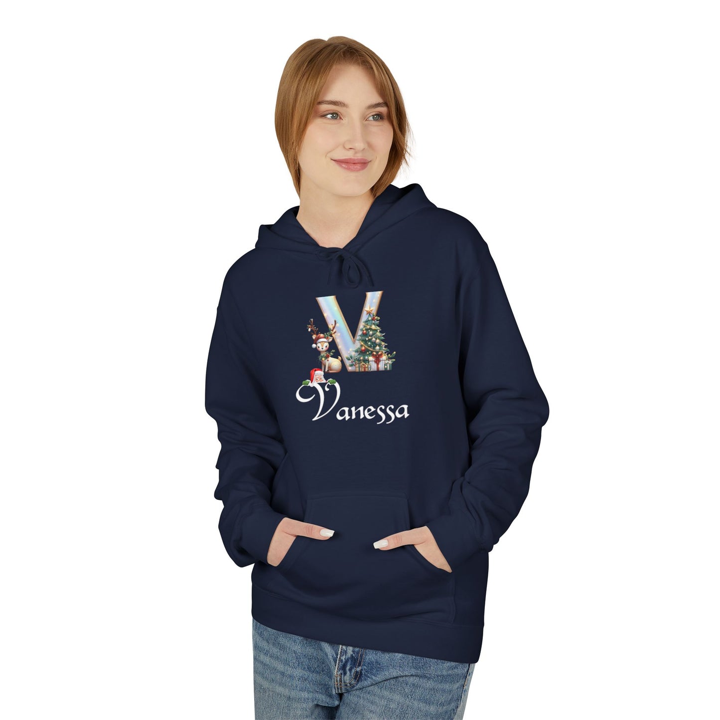 Festive Fleece Hoodie with Fun Design | Cozy Gift for Christmas, Hanukkah, Winter Celebrations, Holiday Apparel, Unisex Pullover