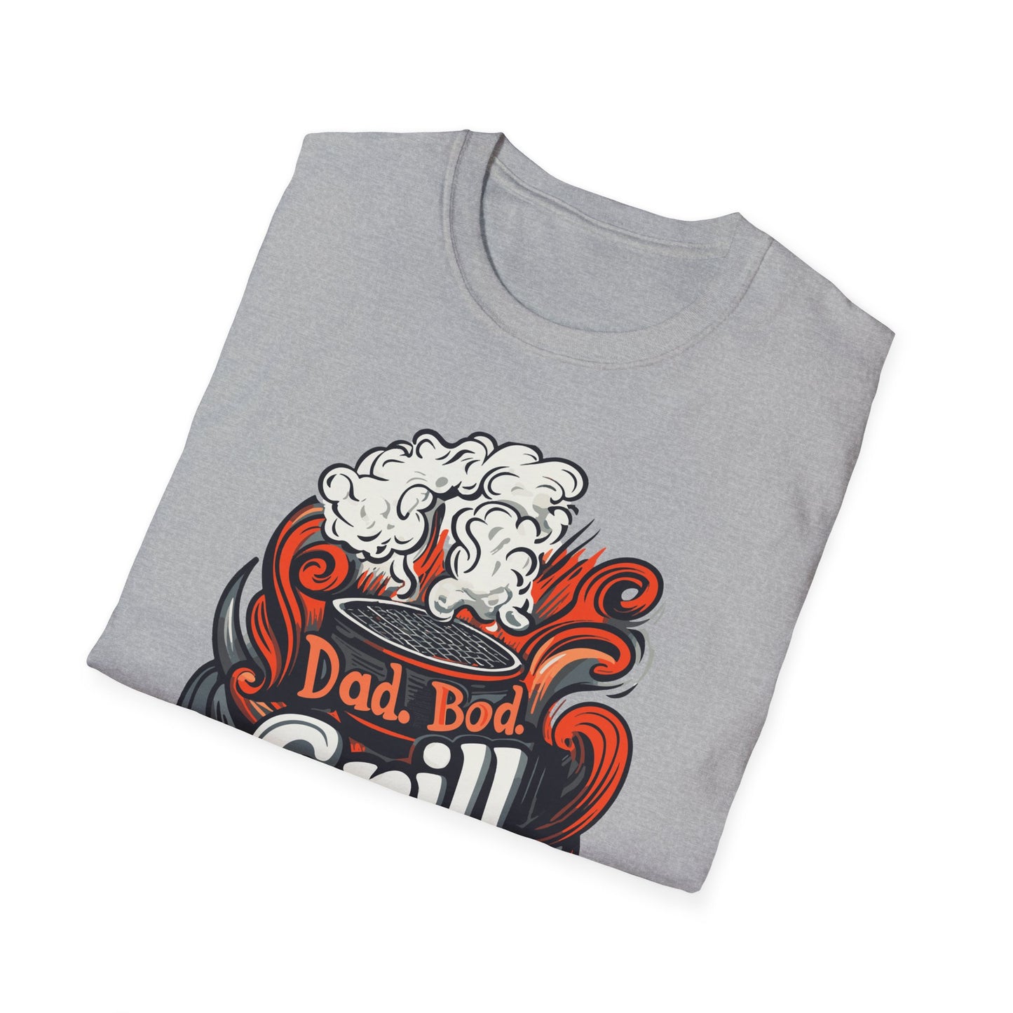 Dad, Bod Grill God T-Shirt | Father's Day Gift | Unisex Tee for Dads | Comfortable Casual Wear | Gift for Dad | Fire Theme