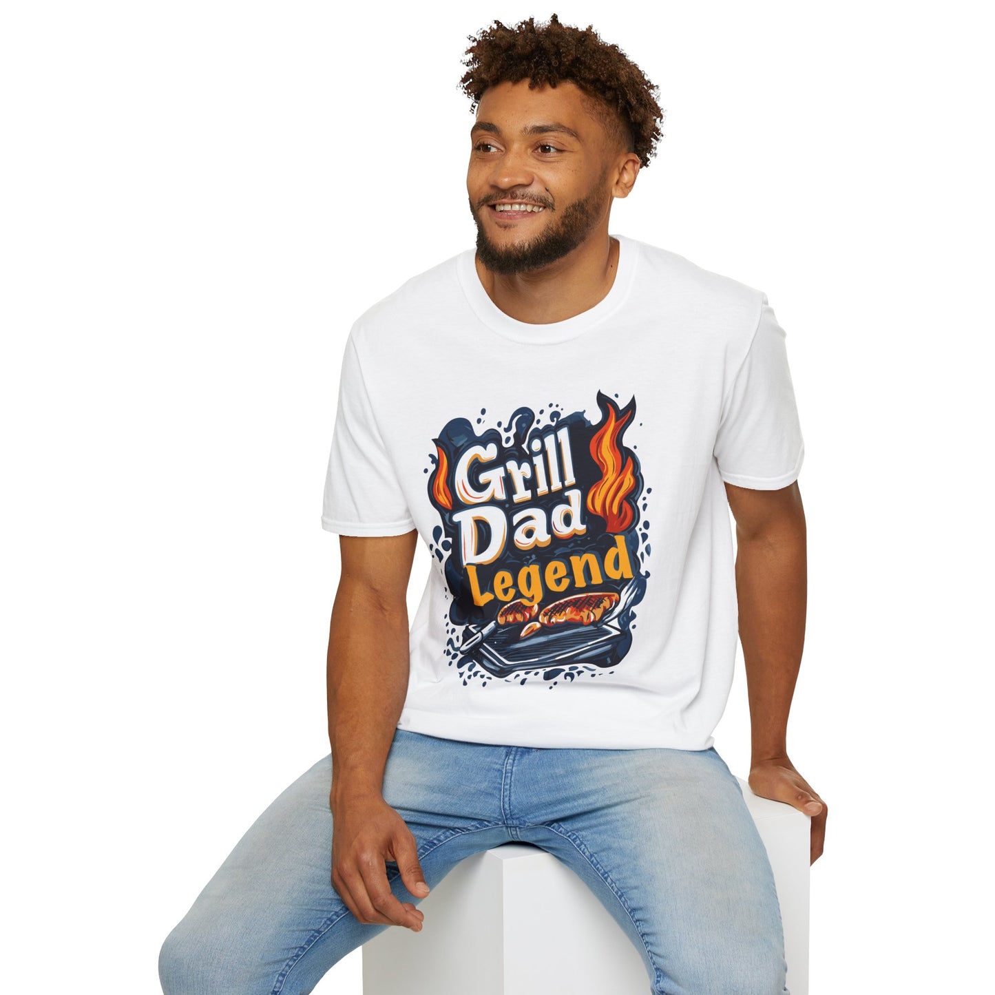 Grill Dad Legend T-Shirt | Father's Day Gift | Unisex Tee for Dads | Comfortable Casual Wear | Gift for Dad | Fire Theme
