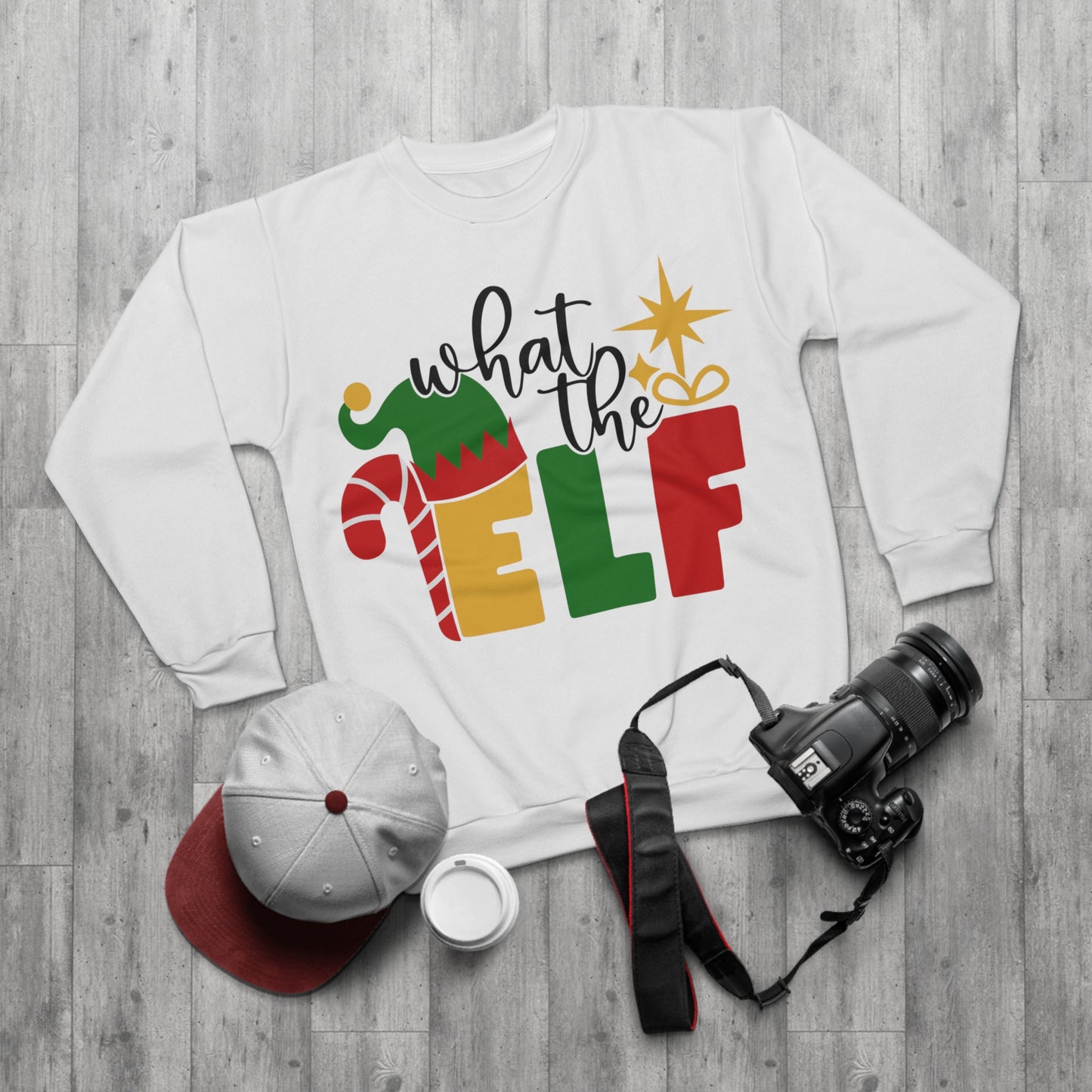 What the Elf Unisex Sweatshirt (AOP)