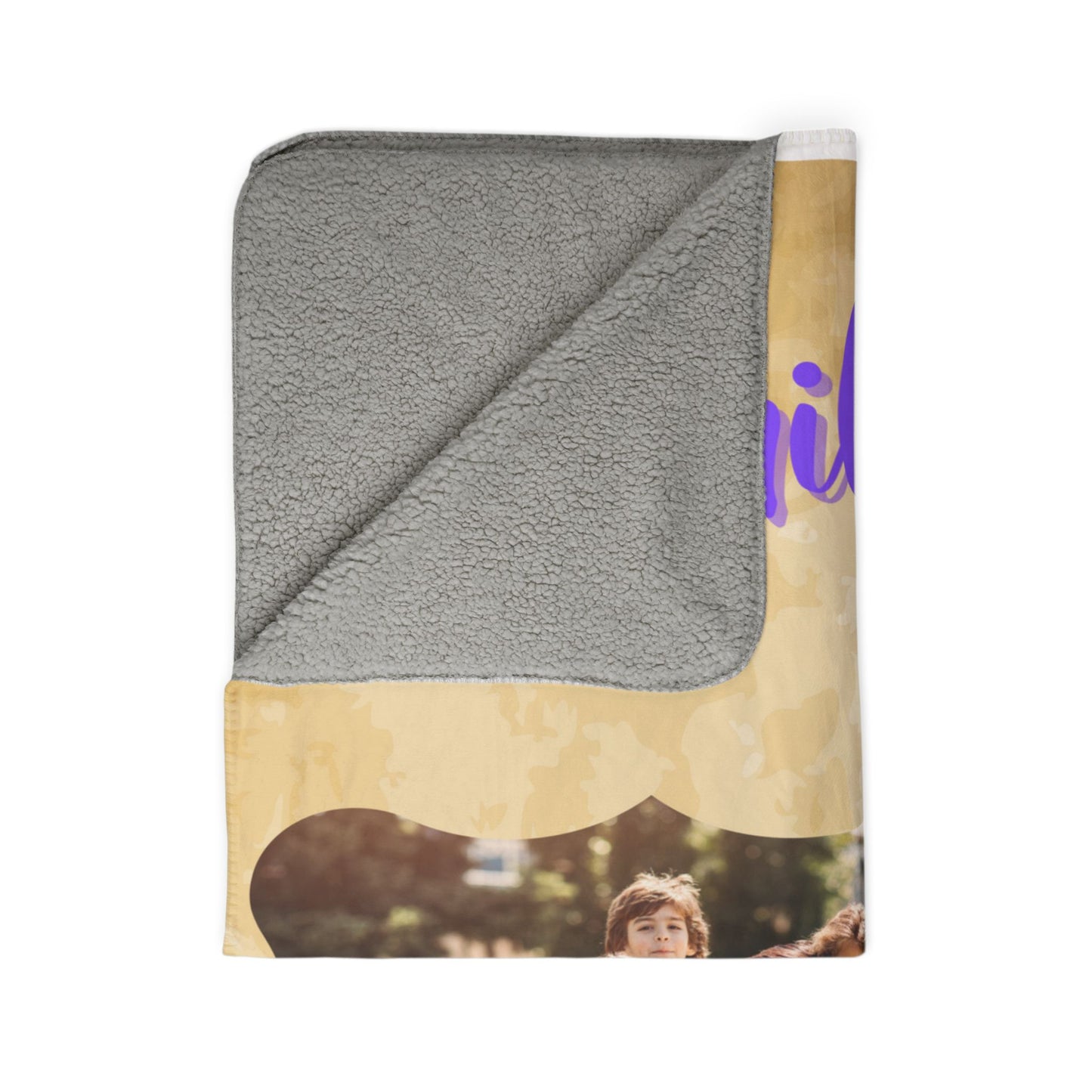 Template Custom Blanket Fleece Sherpa Blanket